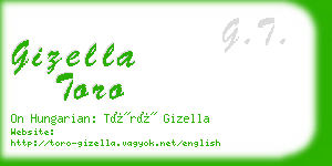 gizella toro business card